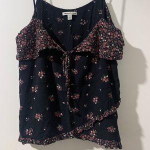 American Eagle Outfitters Tank Top - Navy Blue Floral